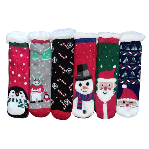 1 par toplih podloženih nogavic, božične 5656