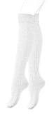 1 par ženskih dokolenk za v škornje, VCA 4039 bela