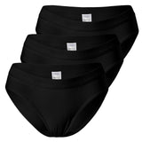 Ženske bombažne bikini slip spodnjice Sport 3/1, Yenita 5055 črna