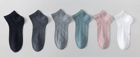 6 parov ženskih nizkih nogavic, antibakterijske in brez šiva, 5951 TANKE