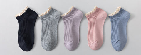 6 parov ženskih nizkih nogavic, mini čipka 5969