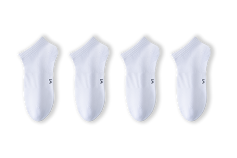 6 parov ženskih nizkih nogavic, antibakterijske in brez šiva, bele 5869