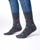 5 parov debelih termo ženskih nogavic brez elastike, 5818 mašnice