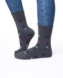 5 parov debelih termo ženskih nogavic brez elastike, 5818 mašnice