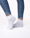 6 parov nogavic brez elastike, nizke BELE 6457