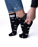 6 parov ženskih antibakterijskih nogavic brez elastike in brez šiva, mačka in kuža 5852 TANJŠE