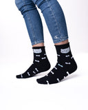 6 parov ženskih antibakterijskih nogavic brez elastike in brez šiva, mačka in kuža 5852 TANJŠE