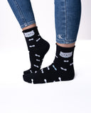 6 parov ženskih antibakterijskih nogavic brez elastike in brez šiva, mačka in kuža 5852 TANJŠE