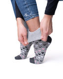 6 parov ženskih nogavic brez elastike 5580.2, sivo-črne