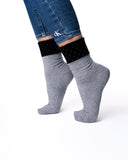 6 parov ženskih nogavic brez elastike, enobarvne s pikicami 5339