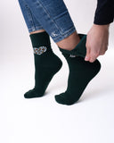 6 parov ženskih nogavic brez elastike, enobarvne s srčkom 5694