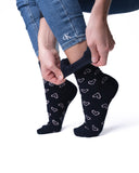 6 parov ženskih nogavic brez elastike, mašne in srčki 5702