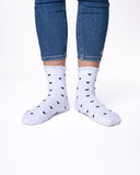 6 parov ženskih nogavic brez elastike, polvisoke 5824 mini srčki