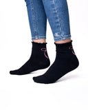 6 parov ženskih nogavic brez elastike, polvisoke 5826 mini mešani vzorci