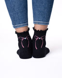 6 parov ženskih nogavic brez elastike, polvisoke 5826 mini mešani vzorci