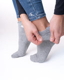 6 parov ženskih nogavic brez elastike, polvisoke 5827 srebrni srček