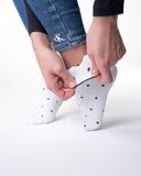 6 parov ženskih nogavic brez elastike, polvisoke s pikicami 5573