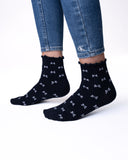 6 parov ženskih nogavic brez elastike, polvisoke z vzorčki 5802