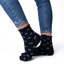 6 parov ženskih nogavic brez elastike, polvisoke z vzorčki 5802