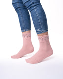 6 parov ženskih nogavic brez elastike, srčkast rob 5930