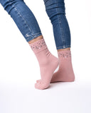 6 parov ženskih nogavic brez elastike, srčkast rob 5930