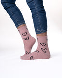 6 parov ženskih nogavic brez elastike, veliki srčki 5929