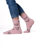 6 parov ženskih nogavic brez elastike, veliki srčki 5929