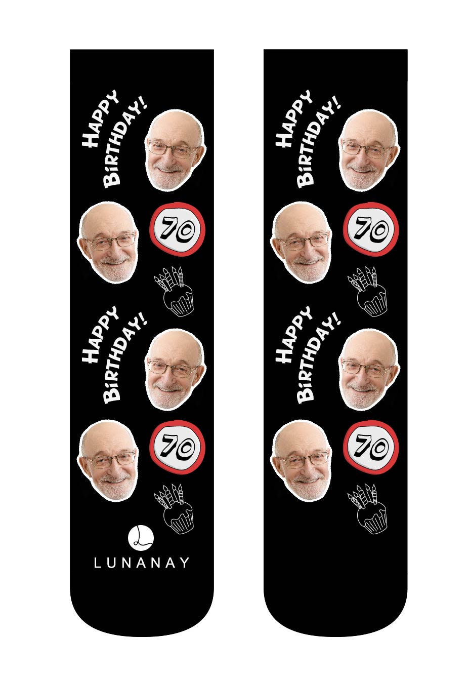 Personalizirane nogavice  | Nogavice po naročilu, 70 let