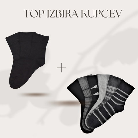 ⭐ Najbolj popularna kombinacija nogavic brez elastike za moške