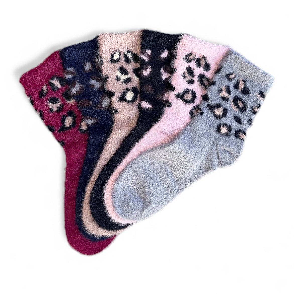 3 pari toplih puhastih nogavic, 5767 leopard