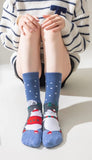 5 parov debelih termo ženskih nogavic, božične 5761