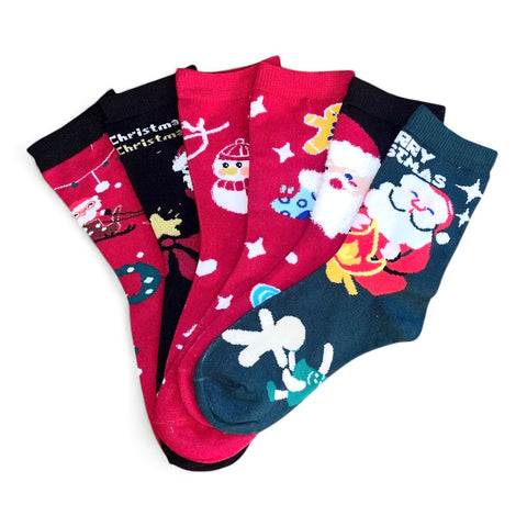 3 pari otroških božičnih nogavic 7266