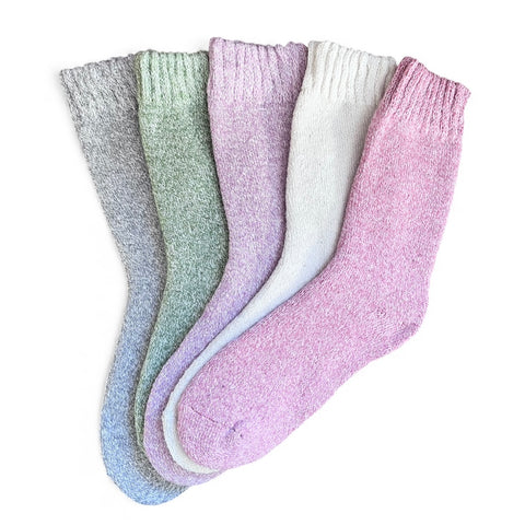 3 pari volnenih nogavic z mešanico alpake, 5770 pastel