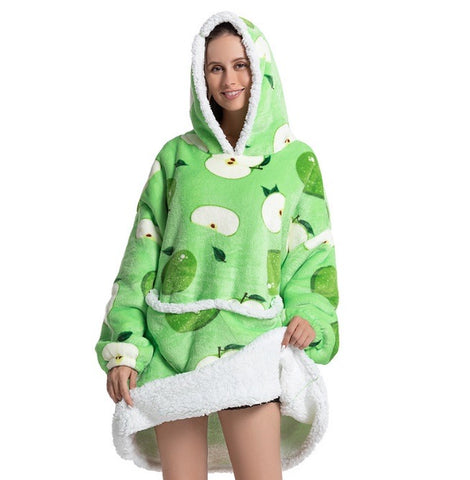 Topel podložen pulover, 8140 jabolko