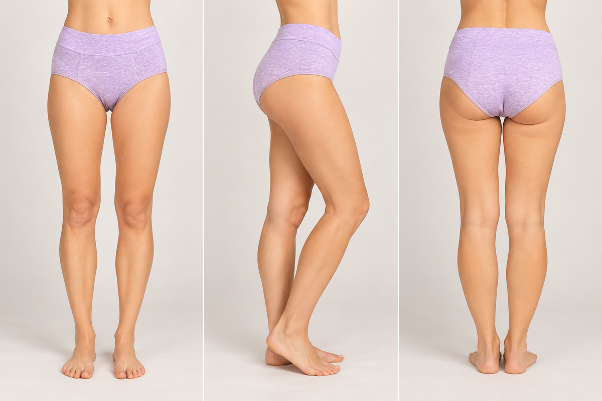 Menstrualne spodnjice Aurora iz bambusa, vijola