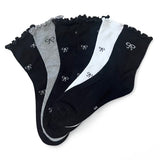 6 parov ženskih nogavic brez elastike iz bambusa, mini mašnice 5948