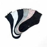 6 parov ženskih polvisokih nogavic brez elastike, reliefni srček 5947