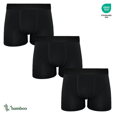 3x moške boksarice iz bambusa, Benyson 7020 črne