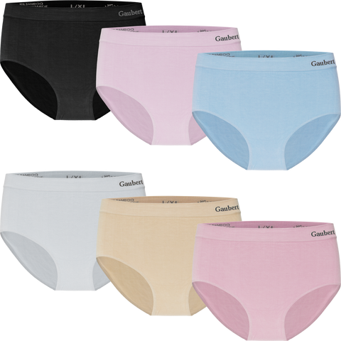 6x ženske midi slip spodnjice iz bambusa, Gaubert 3101 mix