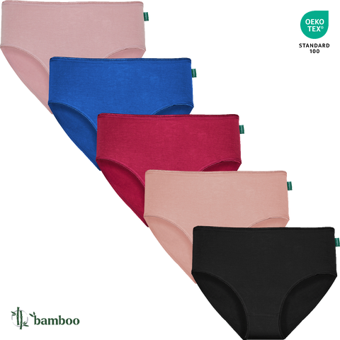 5x ženske midi slip spodnjice iz bambusa, Gaubert 903 mix