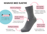 6 parov ženskih nogavic brez elastike, jazbečar 5987