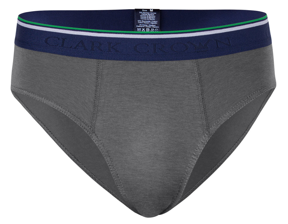 Moške bambus slip spodnjice Clark Crown 3/1, sive