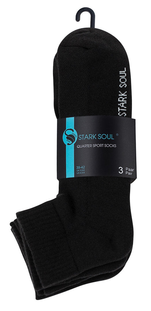 3 pari quarter športnih nogavic S.Soul 2100, črne