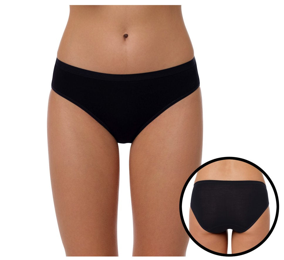 Ženske bambus bikini slip spodnjice 5094, črne 3/1