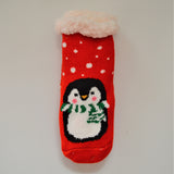 1 par toplih podloženih nogavic,/copat,  otroške božične 7257