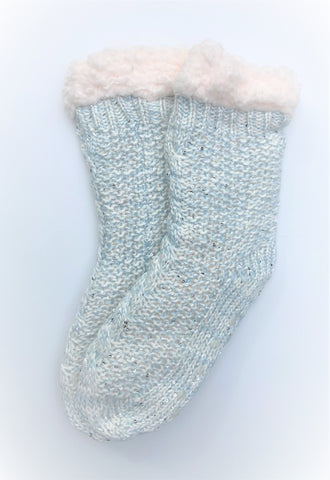 1 par toplih podloženih nogavic 5494-b: nežno modre