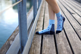 6 parov ženskih nogavic brez elastike 5580.1, modro-roza