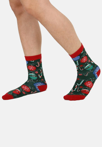 Božične moške nogavice John Frank, okraski